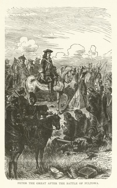 Pierre le Grand après la bataille de Poltava - American School