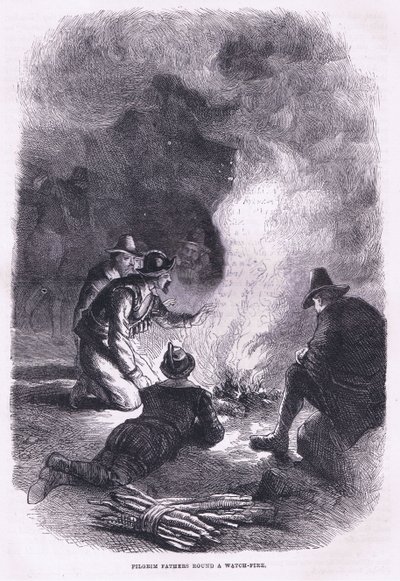 Pères pèlerins autour d