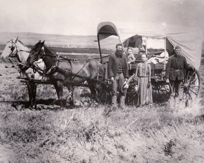 Famille pionnière dans la vallée de Loup, Nebraska - American School