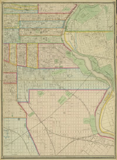 Planche 5, Carte de la ville incorporée de Philadelphie, 1867 - American School