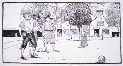 Jouer aux boules à New Amsterdam au XVIIe siècle - American School
