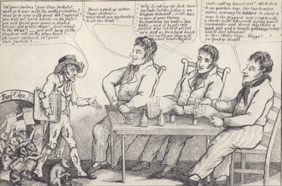 Caricature politique à la veille de la guerre de 1812, vers 1812 - American School