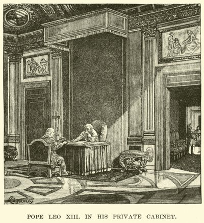 Pape Léon XIII, dans son cabinet privé - American School
