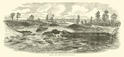 La flotte de Porter passant le barrage à Alexandria, mai 1864 - American School