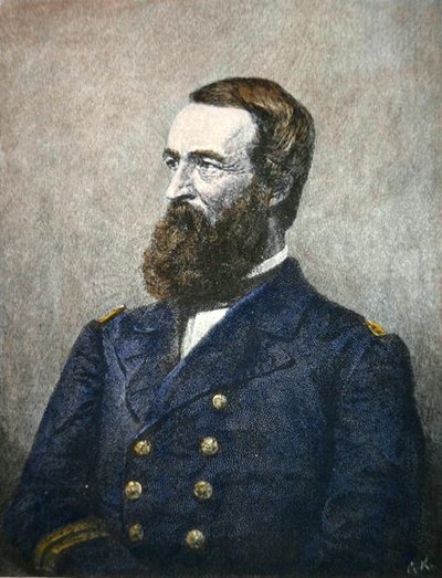 Portrait de David Dixon Porter (1813-91), amiral de la marine fédérale - American School