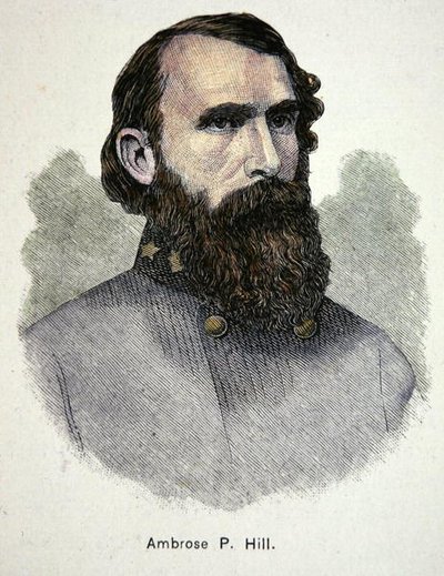 Portrait du général Ambrose P. Hill (lithographie en couleur) - American School