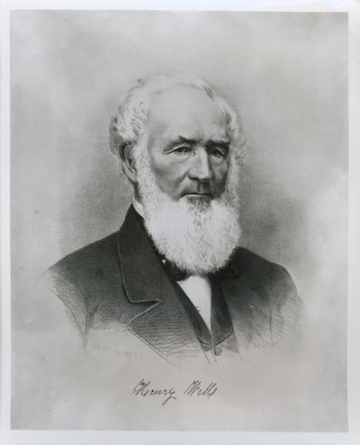 Portrait de Henry Wells (1805-78) co-fondateur de Wells Fargo & Co. - American School