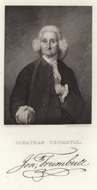 Portrait de Jonathan Trumbell - American School
