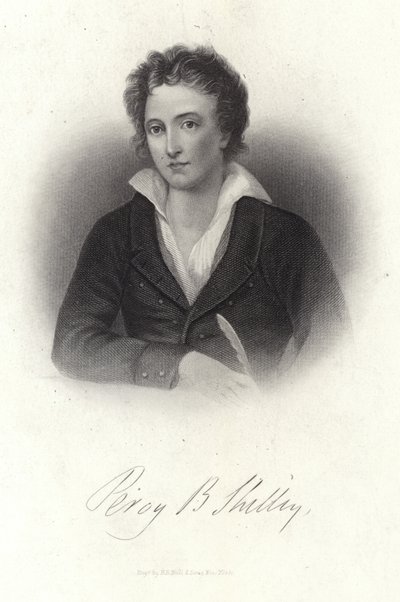 Portrait de Percy Bysshe Shelley - American School