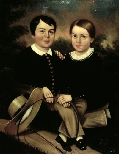 Portrait de deux enfants - American School