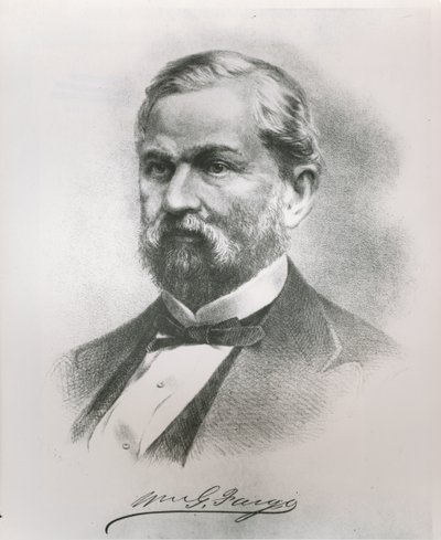 Portrait de William George Fargo (1818-81) co-fondateur de Wells Fargo & Co. - American School