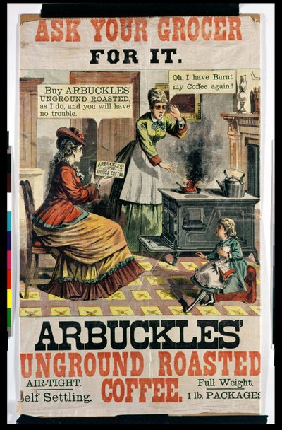 Affiche publicitaire pour le café torréfié non moulu d