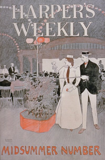 Affiche publicitaire pour Harpers Weekly, Numéro d