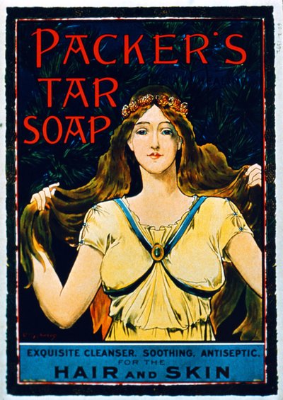 Affiche publicitaire pour Packers Tar Soap - American School