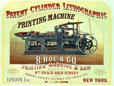 Affiche publicitaire pour la machine d