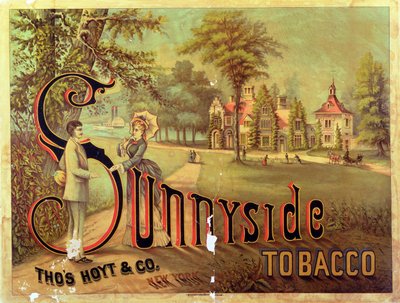 Affiche publicitaire pour le tabac Sunnyside - American School
