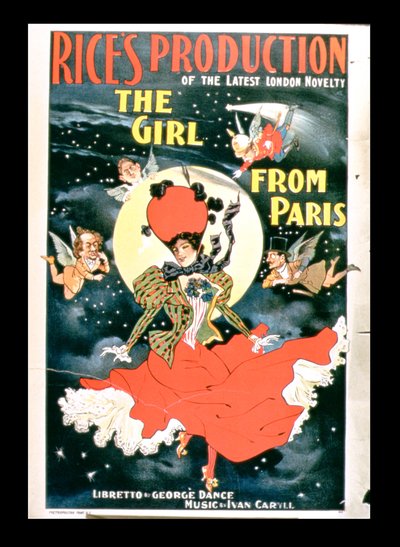 Affiche pour la Production de Rice de La Fille de Paris - American School