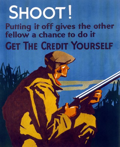 Affiche publiée aux États-Unis après la Grande Dépression de 1929 pour encourager l