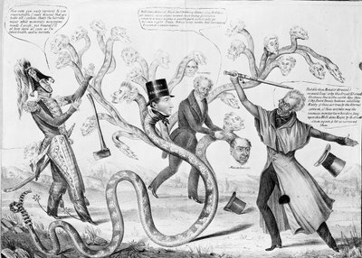 Le président Andrew Jackson (1767-1845) tuant l