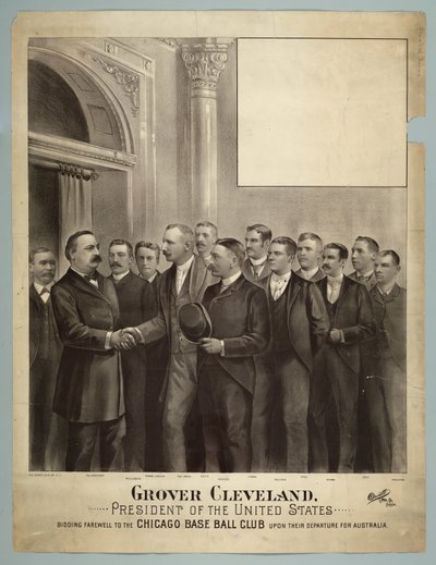 Le président Grover Cleveland et le club de baseball de Chicago - American School