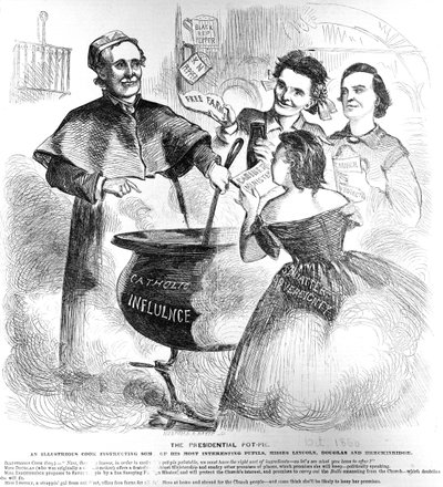 Tourte présidentielle, de Frank Leslies Budget of Fun, 1er octobre 1860 - American School
