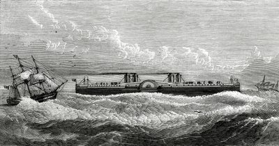 Proposition de ferry-steamer entre Douvres et Calais, illustration de Appletons Journal, 4 mai 1872 - American School