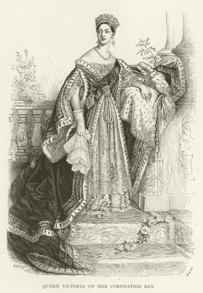 La reine Victoria le jour de son couronnement - American School