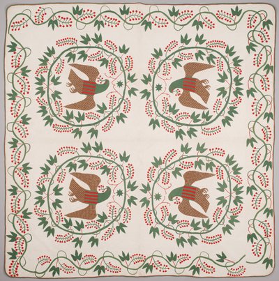 Quilt, vers 1840-50 - American School