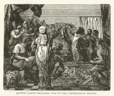 Quintus Fabius déclarant la guerre au Sénat carthaginois - American School
