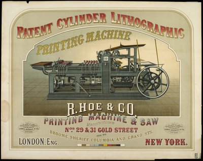 R. Hoe & Co. Fabricants de Machines à Imprimer et de Scies - American School