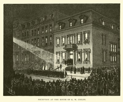 Réception à la maison de G W Childs - American School