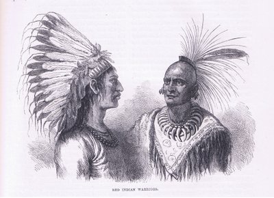 Guerriers indiens rouges, illustration de Cassell