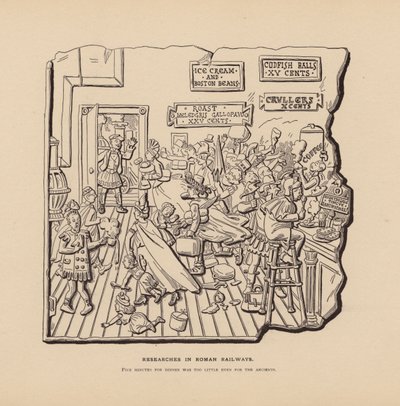 Recherches sur les chemins de fer romains (lithographie) - American School