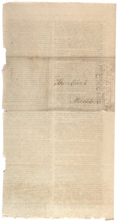 Résolutions imprimant la proposition de NYS pour des amendements à la Constitution, octobre 1788 - American School
