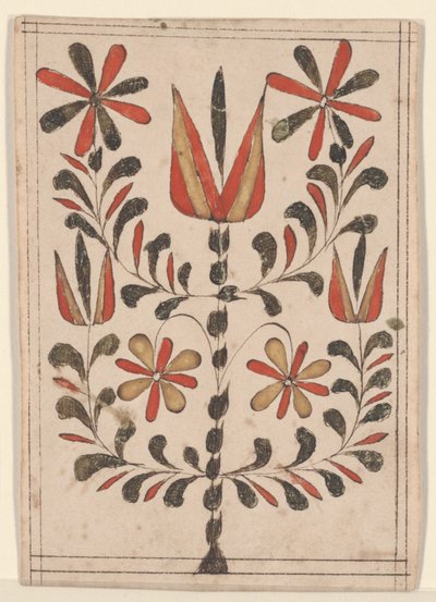 Récompense de mérite (Belohnung), peinture Fraktur - American School