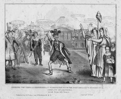 Richard III joué à Washington avec le plus grand succès par une troupe d