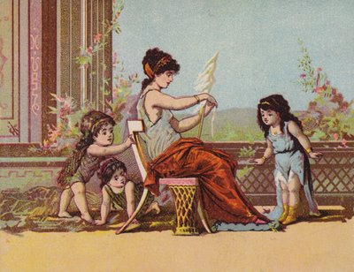 Dame romaine et enfants - American School