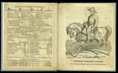 Almanach Rough and Ready pour 1848, publié en 1847 - American School