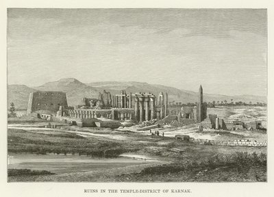 Ruines dans le district du temple de Karnak - American School