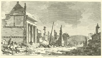 Ruines de Richmond, Main Street, avril 1865 - American School