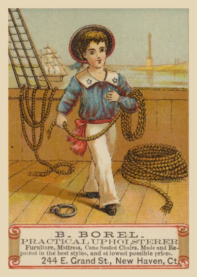 Garçon marin sur le pont - American School