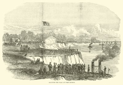 Saluer le drapeau à Port Hudson, juillet 1863 - American School