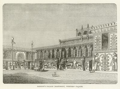 Palais de Sargon (restauré), façade ouest - American School