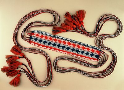 Châssis, vers 1820 (laine et perles) - American School