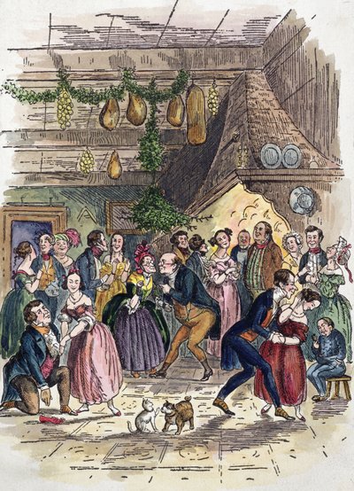 Scène de Un chant de Noël, par Charles Dickens - American School