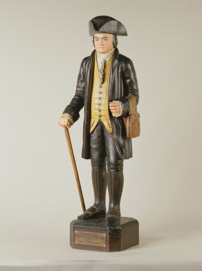Sculpture de Diedrich Knickerbocker qui se trouvait dans Knickerbocker Hall à New York, vers 1850-67 - American School