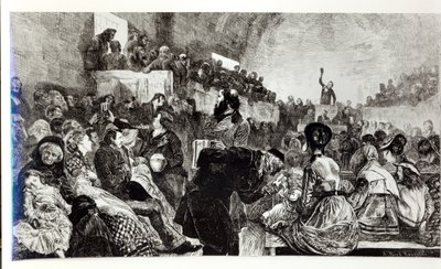 Service dans le Tabernacle mormon à Salt Lake City, 1871 - American School