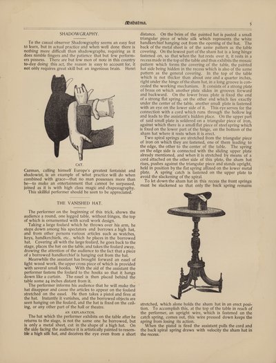 Ombrographie, Le Chat, Le Chapeau Disparu - American School