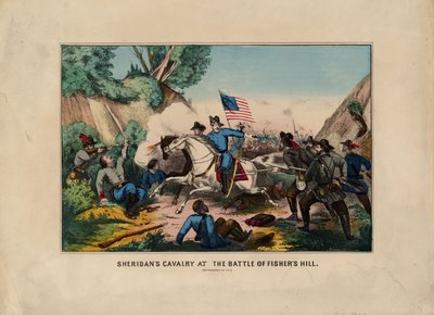 La cavalerie de Sheridan à la bataille de Fishers Hill (vallée de Shenandoah) - American School
