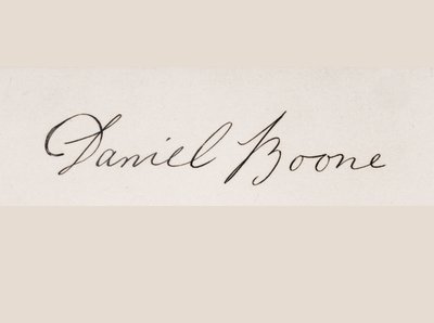 Signature de Daniel Boone - American School